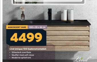 Megaflis Lind Unique 100 baderomsmøbel tilbud
