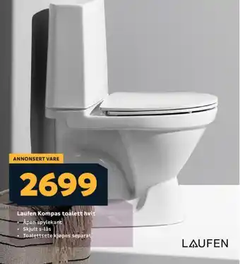 Megaflis Laufen Kompas toalett hvit tilbud