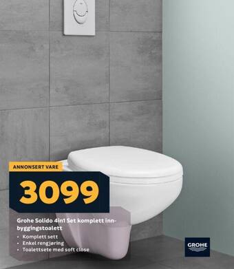 Megaflis Grohe Solido 4in1 Set komplett inn- byggingstoalett tilbud