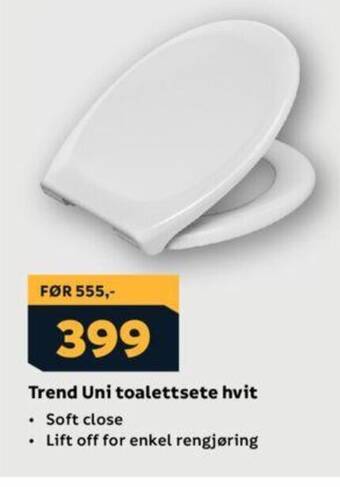 Megaflis Trend Uni toalettsete hvit tilbud