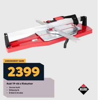 Megaflis Rubi TP-66 s fliskutter tilbud