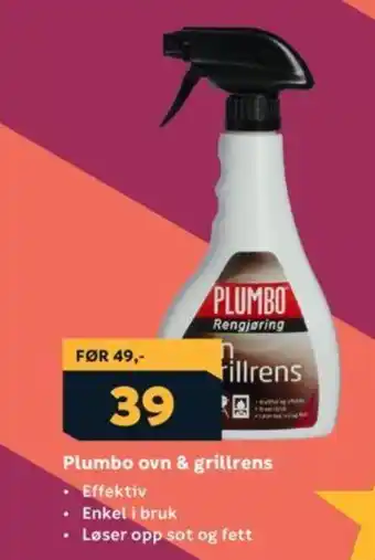 Megaflis Plumbo ovn & grillrens tilbud