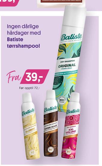 VITA Batiste tørrshampoo! tilbud