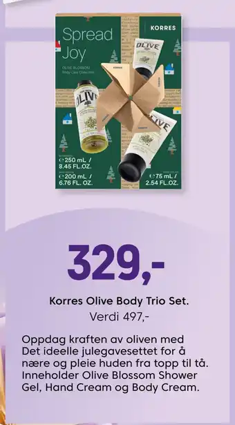 VITA Korres olive body trio set tilbud