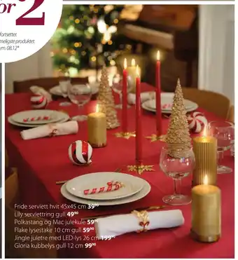 Princess Jingle juletre med led-lys 26 cm tilbud