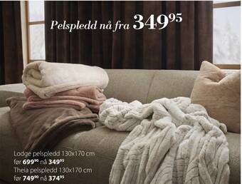 Princess Lodge pelspledd 130x170 cm tilbud