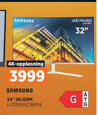 POWER Samsung 34 skjerm tilbud