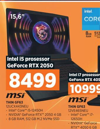 POWER Msi thin gf63 tilbud