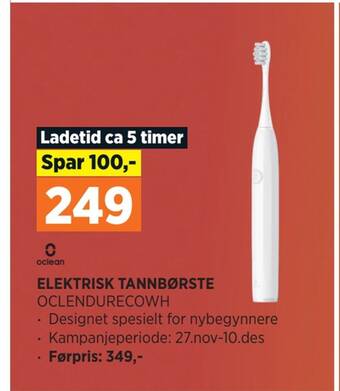 POWER Elektrisk tannbørste tilbud