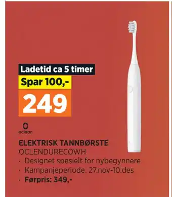 POWER Elektrisk tannbørste tilbud