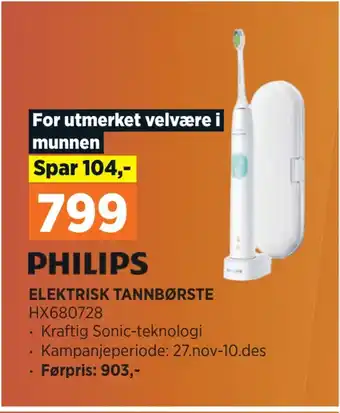 POWER Elektrisk tannbørste tilbud