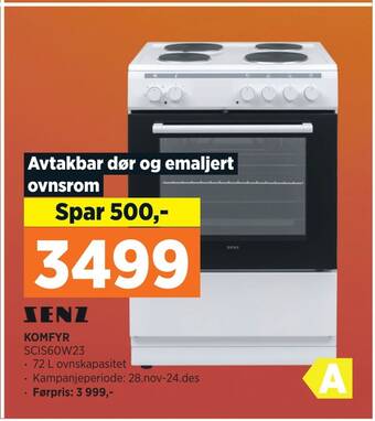 POWER Komfyr tilbud