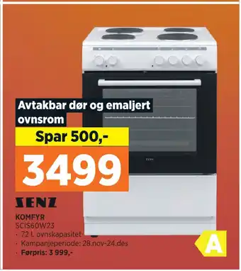 POWER Komfyr tilbud