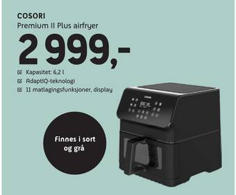 ELON Cosori premium ii plus airfryer tilbud