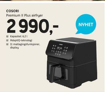 ELON Cosori premium ii plus airfryer tilbud