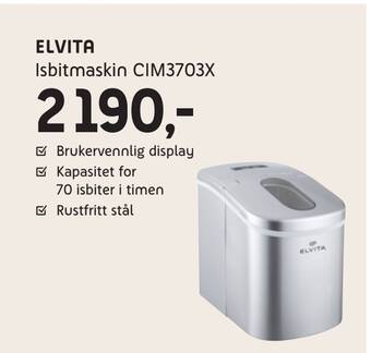 ELON Elvita isbitmaskin cim3703x tilbud