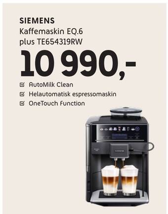 ELON Kaffemaskin eq.6 plus te654319rw tilbud