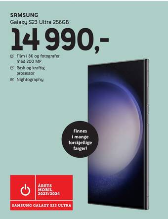 ELON Samsung galaxy s23 ultra 256gb tilbud