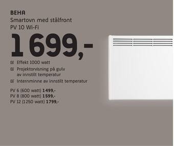 ELON Beha smartovn med stålfront pv 10 wi-fi tilbud