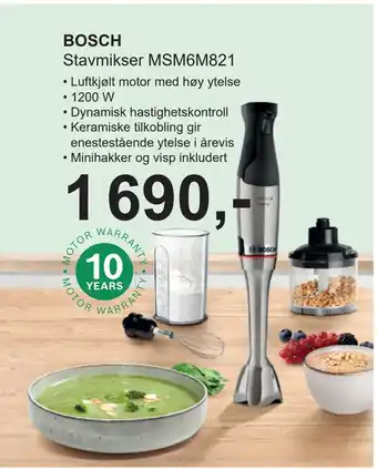 ELON Bosch stavmikser msm6m821 tilbud