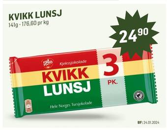 Holdbart Kvikk lunsj tilbud