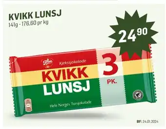 Holdbart Kvikk lunsj tilbud