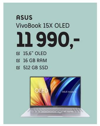 ELON Asus vivobook 15x oled tilbud