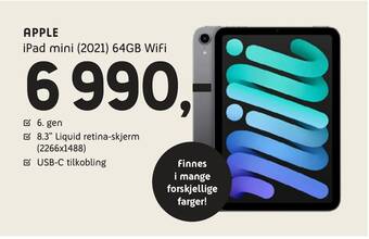 ELON Apple ipad mini (2021) 64gb wifi tilbud