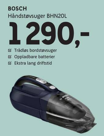 ELON Bosch håndstøvsuger bhn20l tilbud