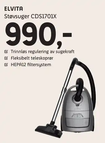 ELON Elvita støvsuger cds1701x tilbud