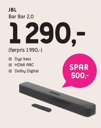 ELON Jbl bar bar 2,0 tilbud
