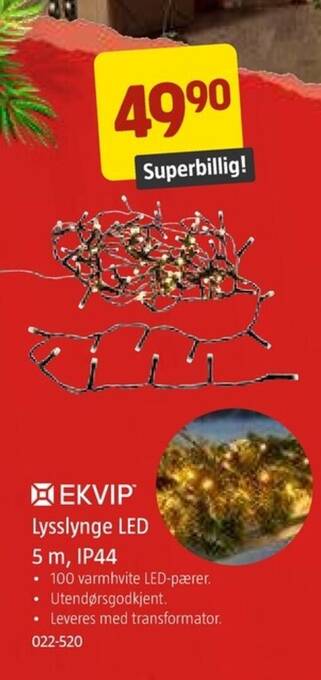 Jula Lysslynge LED 5 m, IP44 tilbud