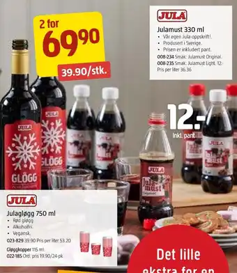 Jula Julagløgg 750 ml tilbud