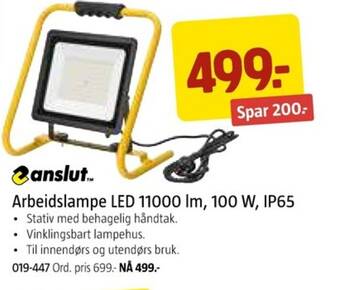 Jula Arbeidslampe LED 11000 Im, 100 W, IP65 tilbud