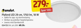 Jula Plafond LED 29 cm, 1750 lm, 18 W tilbud