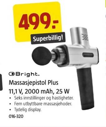 Jula Massasjepistol Plus 11,1 V, 2000 mAh, 25 W tilbud