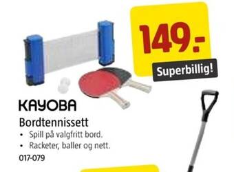 Jula KAYOBA Bordtennissett tilbud