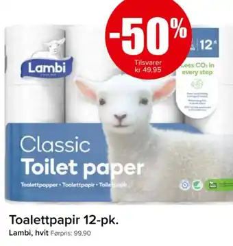 Spar Toalettpapir 12-pk. Lambi tilbud