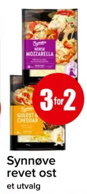 Spar Synnøve revet ost tilbud