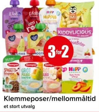 Spar Klemmeposer/mellommåltid tilbud