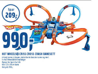 Coop Obs HOT WHEELSO CRISS CROSS CRASH BANESETT tilbud