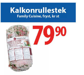 MaxiMat Charlottenberg Kalkonrullestek Family Cuisine Fryst tilbud