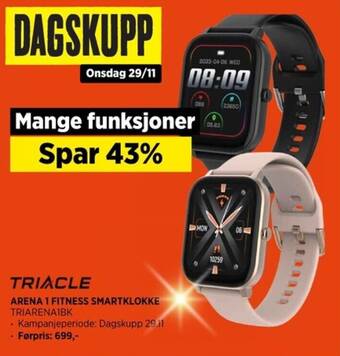 POWER ARENA 1 FITNESS SMARTKLOKKE TRIARENAIBK tilbud