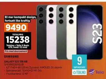 POWER SAMSUNG GALAXY S23 128 GB SMS911BZGDEUB tilbud