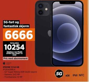 POWER IPHONE 12 64 GB IP1264GBBLK tilbud