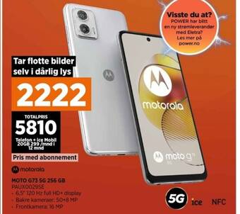 POWER MOTO G73 5G 256 GB PAUX0029SE tilbud