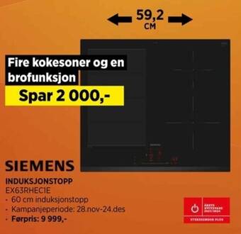 POWER SIEMENS INDUKSJONSTOPP EX63RHECIE tilbud