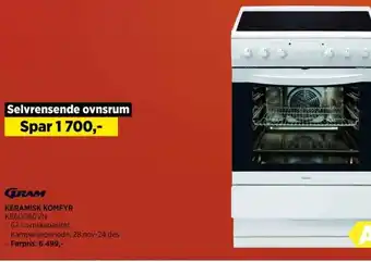 POWER GRAM KERAMISK KOMFYR tilbud