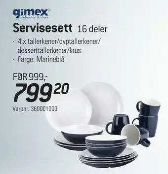 Thansen Servisesett tilbud