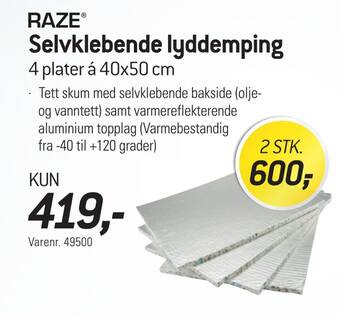 Thansen Selvklebende lyddemping tilbud